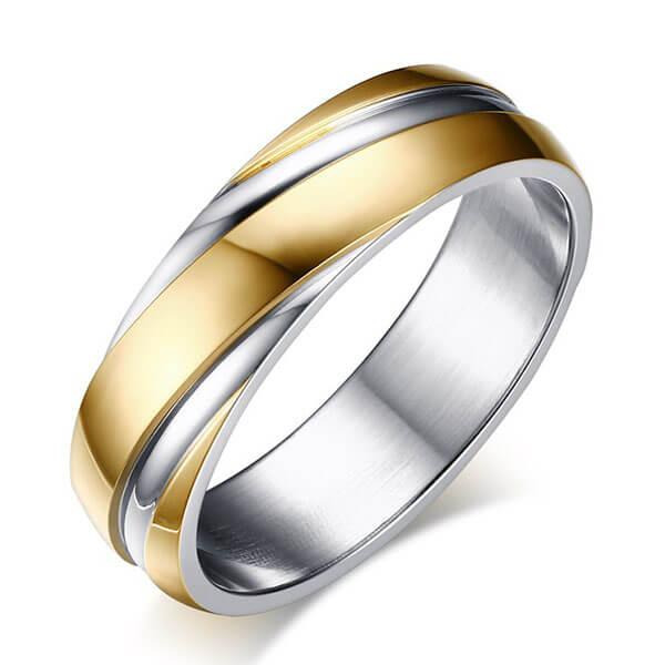 Italo 6MM Titanium Steel Ring Men"s Wedding Bands