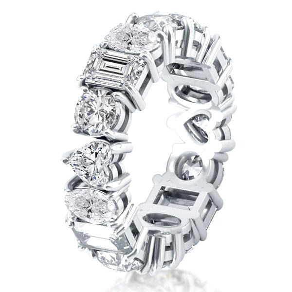 Italo Unique Eternity Created White Sapphire Wedding Band