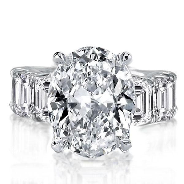 Italo Oval Eternity Created White Sapphire Engagement Ring