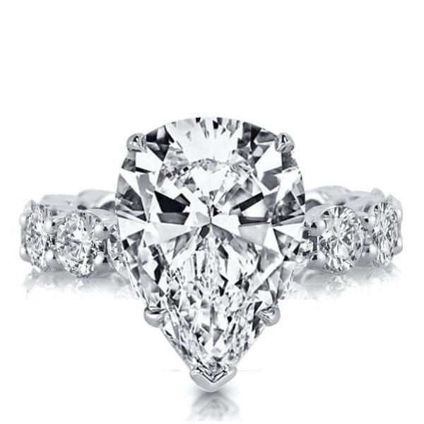 Italo Pear Cut Enagement Ring Eternity Ring Affordable