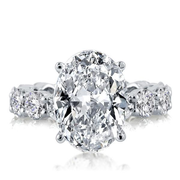 Italo Eternity Oval Created White Sapphire Engagement Ring