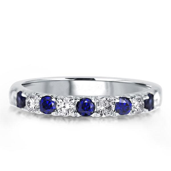 Italo Half Eternity Created White Sapphire Wedding Band