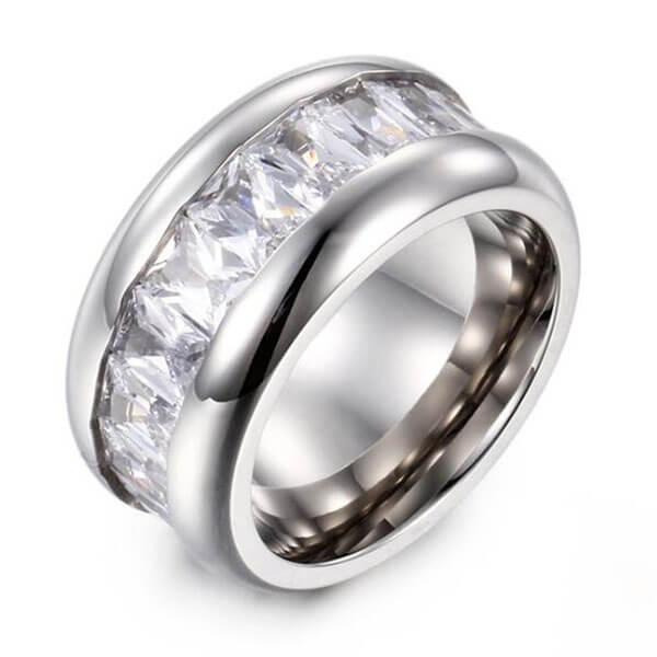 Eternity Created White Sapphire Men"s Wedding Band