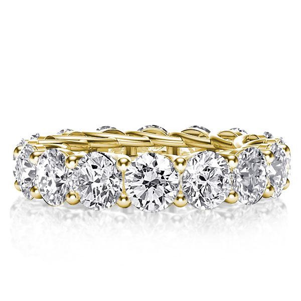 Golden Round Eternity Created White Sapphire Wedding Band