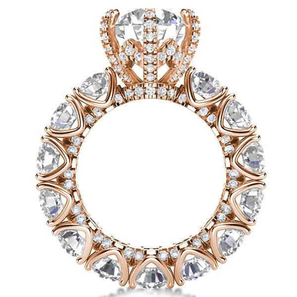 Rose Gold Eternity Round Engagement Ring