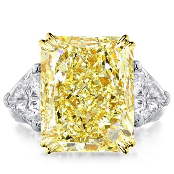 Italo Yellow Topaz Engagement Ring 3 Stone Ring Promise Ring