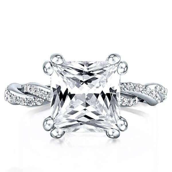 Eternity Twist Shank Double Prong Engagement Ring (2.24CT. TW.)