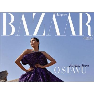 Zarina Yeva, популярная модель и актриса, появилась на обложке Harpers Bazaar Serbia
