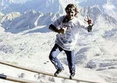 Канатоходец из Швейцарии установил мировой рекорд
