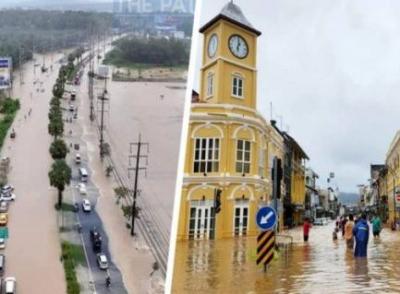Пхукет ушёл под воду: на улицах наводнение поднялось по пояс