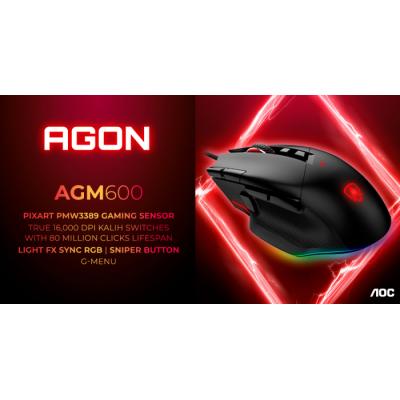 AGON by AOC представляет высокопроизводительную игровую мышь AGM600