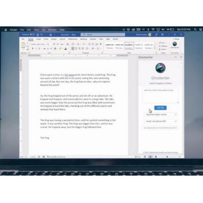 Надстройка Ghostwriter от Creative Data Studios интегрирует ChatGPT с Microsoft Word