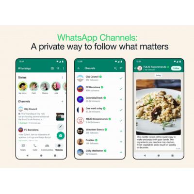 В WhatsApp представили «Каналы»: конфиденциальный способ следить за важным и интересным