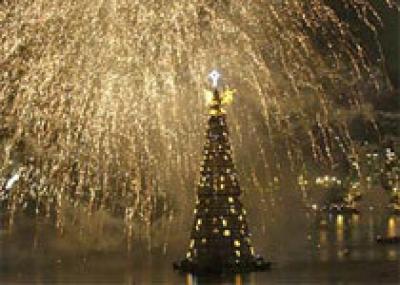 В эту субботу прошло торжественное зажжение огней на самом большом Рождественском дереве