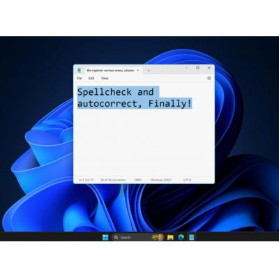 «Блокнот» в Windows 11 наконец-то получил функции проверки орфографии и автозамены