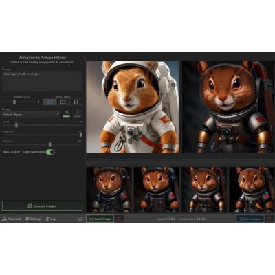 AMD представила бета-версию приложения Amuse 2.0 для ИИ-генерации картинок с помощью Ryzen и Radeon
