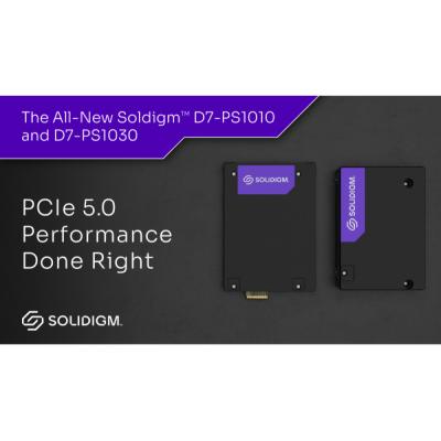 Самый быстрый SSD и подходит для ИИ: Solidigm представила PCIe 5.0 накопители D7-PS1010 и D7-PS1030