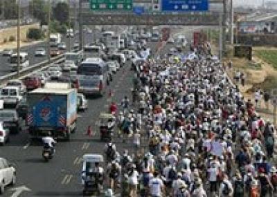 Марш в поддержку Шалита парализует Тель-Авив