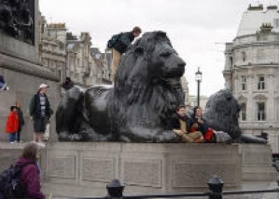 Бронзовые львы в Лондоне будут охраняться