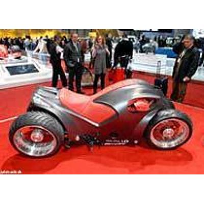 Sbarro Pendolauto — спортбайк о четырех колесах представлен в Женеве