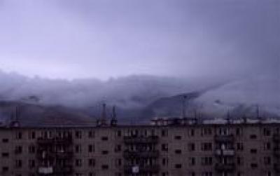Снежная буря на территории внутренней Монголии
