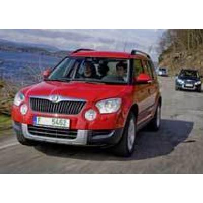 Объем продаж Skoda Yeti увеличился на 102%