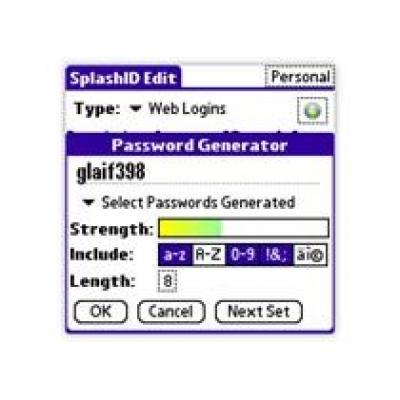Менеджер паролей SplashID для Palm OS с расширенной функциональностью