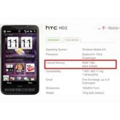 Американская версия HTC HD2 получит больше памяти и Windows Mobile 7?