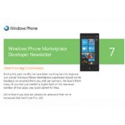 Windows Phone 7: лимит бесплатных приложений расширен