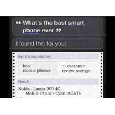 Siri признала лучшим смартфоном Nokia Lumia