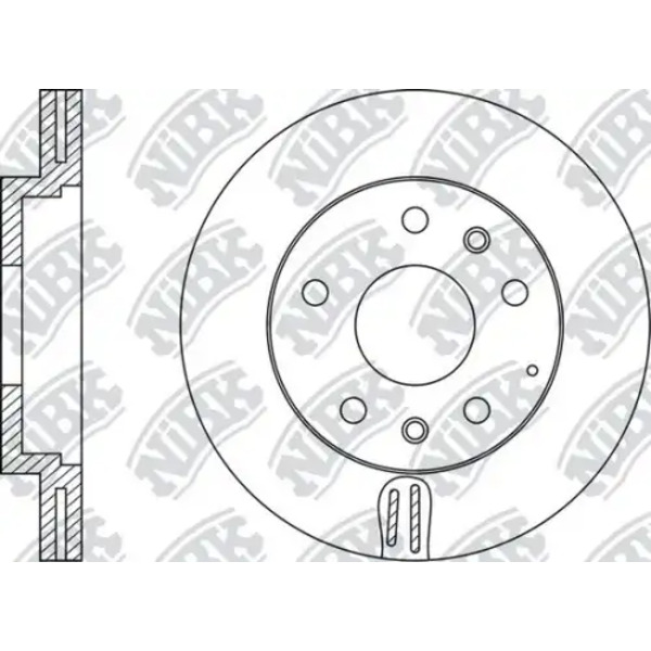 Тормозной диск NIBK RN1195 вентилируемый передняя ось