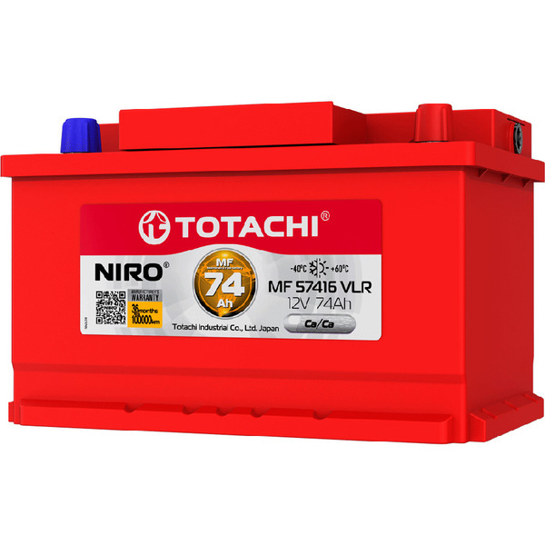 Автомобильный аккумулятор Totachi Niro MF 74 Ач обратная полярность LB3
