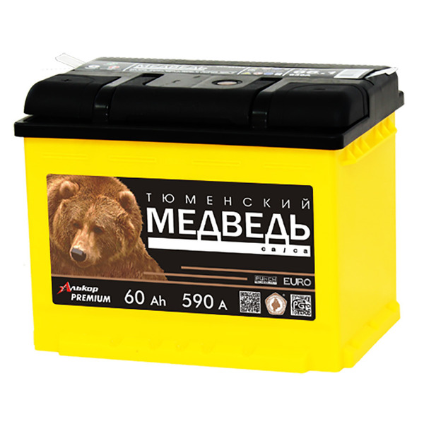 Автомобильный аккумулятор Тюменский Медведь 60 Ач прямая полярность L2