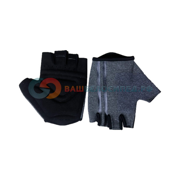 Велоперчатки FUZZ CLASSIC, с петельками, серый, 08-202201