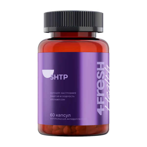 4FRESH HEALTH, 5-HTP (5-Гидрокситриптофан), капсулы, 60 шт.