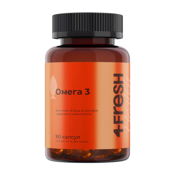 4FRESH HEALTH, Омега-3, капсулы, 90 шт.