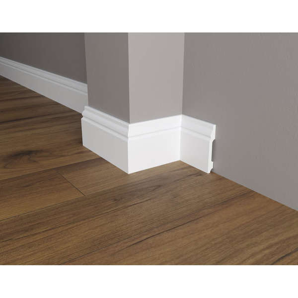 Ударопрочный влагостойкий напольный плинтус под покраску Decor-Dizayn DD15