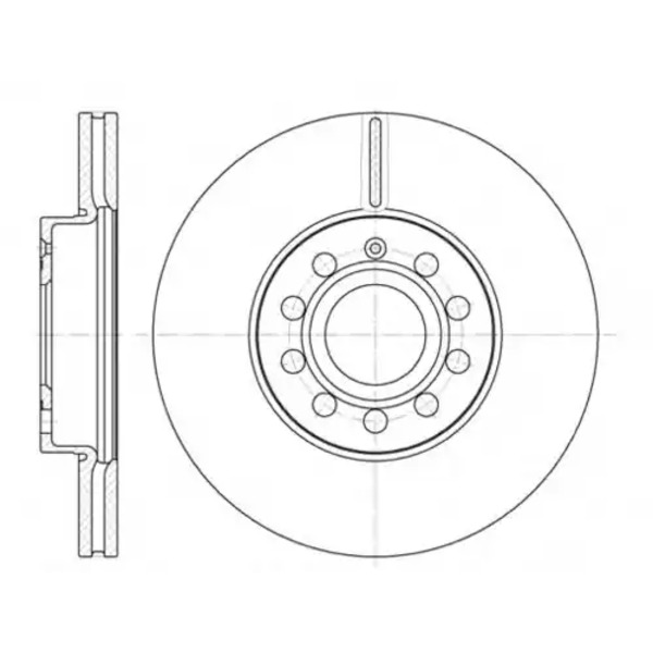 Тормозной диск REMSA 6648.10 вентилируемый передняя ось