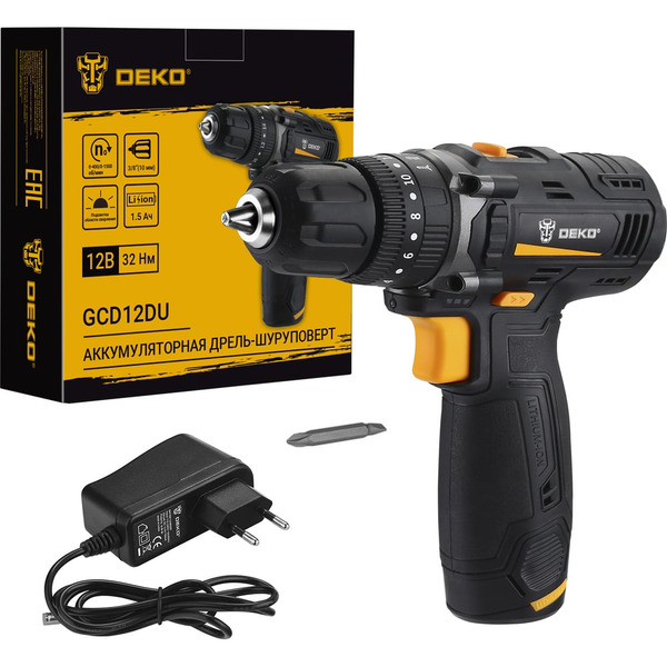 Аккумуляторная дрель-шуруповерт DEKO GCD12DU 063-4039