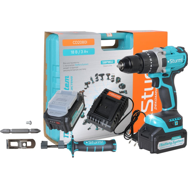 Аккумуляторный шуруповерт Sturm CD2080I