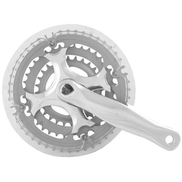 Система шатунов велосипедная M-Wave, 7/8 скоростей, алюминиевые шатуны 170мм, стальные звезды 28х38х48 зуба, 5-351242