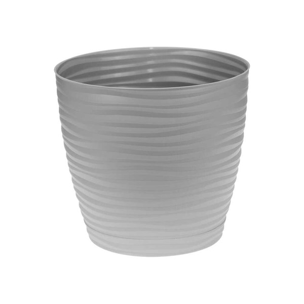 Кашпо IDEA ДЮНА D220 мм, 5.5 л, с поддоном М 3070 М 3070 Серый