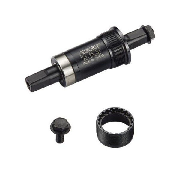 Каретка NECO B910B, под квадрат, Italian 1,37" x 24T, R/R. 68/118мм, MTB, ATB, Road, B910B
