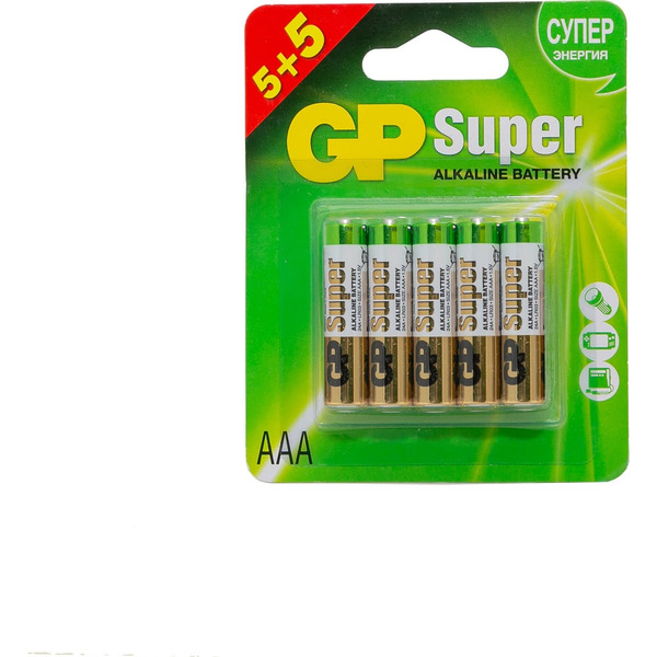 Алкалиновые батарейки GP Super Alkaline 24A5/5-2CR10