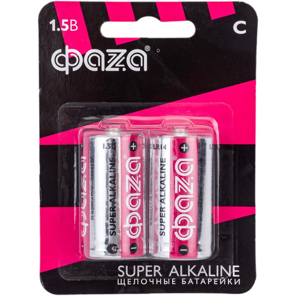 Алкалиновая батарейка ФАZА LR14 Super Alkaline BL-2 2858504