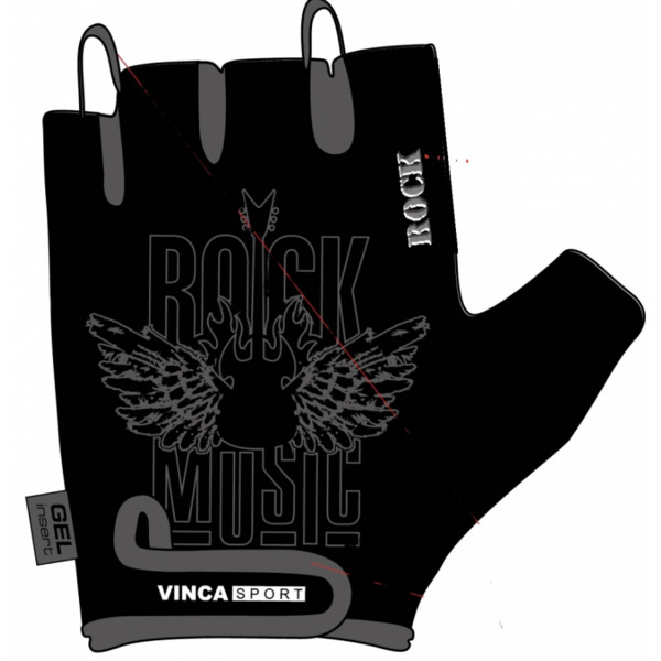 Велоперчатки Vinca Sport, черный/серый, VG 870 Rock (Размер: XL)