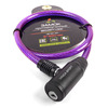 Велосипедный замок Vinca Sport, тросовый, на ключ, 8 х 650, фиолетовый, VS 101.101 violet