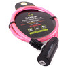 Велосипедный замок Vinca Sport, тросовый, на ключ, 8 х 650, розовый, VS 101.101 pink