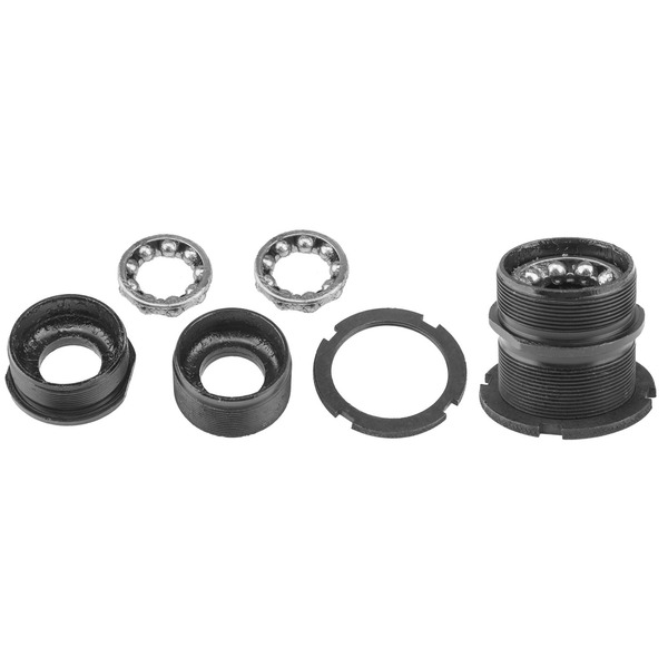 Детали каретки KENLI KL-B39, для складных/дорожных велосипедов, 1.37"x24tpi, комплект из 5 элементов, чёрный, 160093