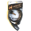 Замок велосипедный HORST, 10х650 мм, на ключ, тросовый, черный, 09-100051